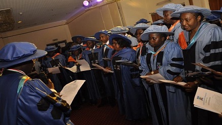 IIM fellows taking oath of alligance during the first Induction ceremony.jpg
